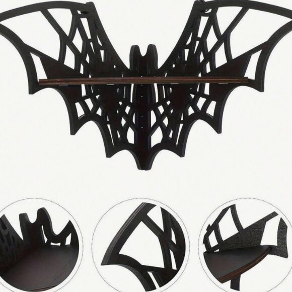 Corner Bat Floating Shelf Brown NWT - Picture 4 of 5